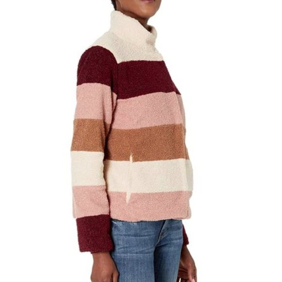 NWT! Mod-O-Doc Teddy Sherpa Color Block Funnel Neck Jacket - Picture 4 of 9